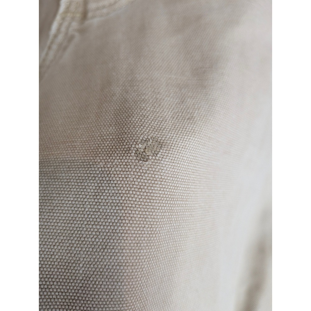 Men's Carhartt Pants 44 x 32 Relaxed Fit Khaki Canvas Work Jeans B299 Destructed - Picture 10 of 11